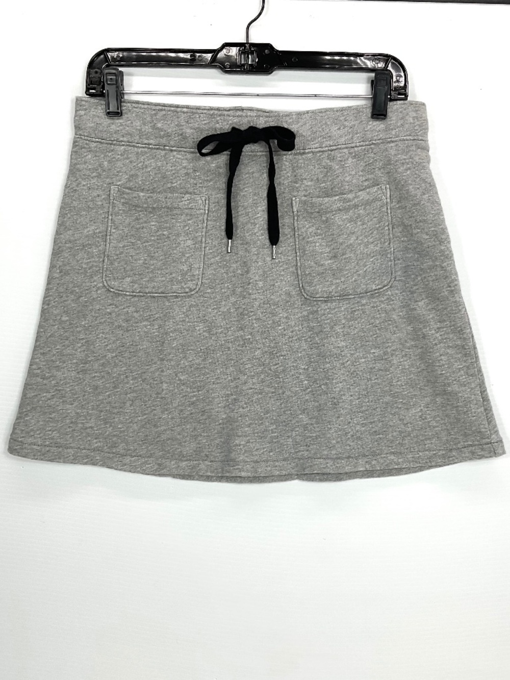 J.Crew Mercantile Grey Sweatshirt Mini Skirt Drawstring A-Line Pockets Size S